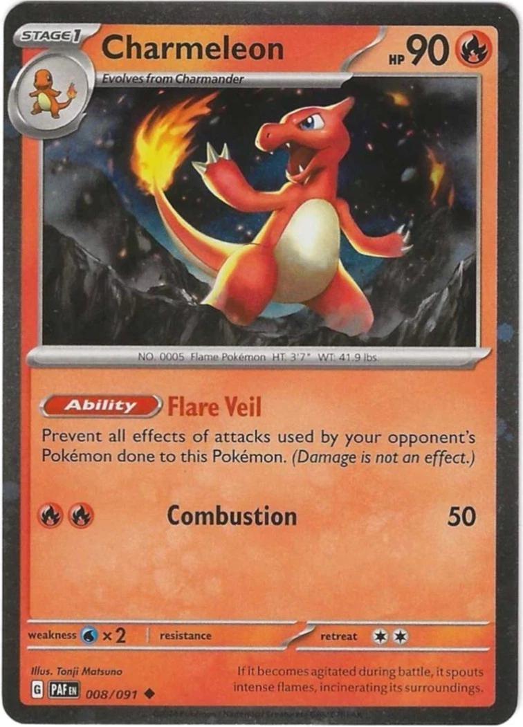 Paldean Fates Charmeleon [Cosmos-Holo] Pokémon card